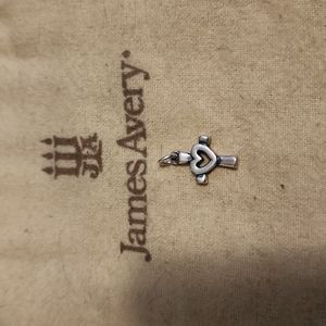 James avery cross with a heart charm